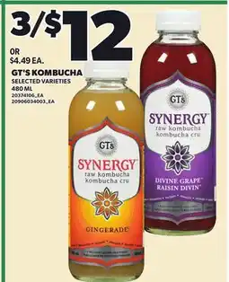 Loblaws GT'S KOMBUCHA offer