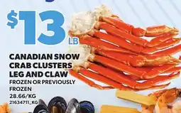 Loblaws CANADIAN SNOW CRAB CLUSTERS LEG AND CLAW offer