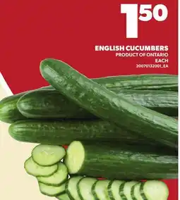 Loblaws ENGLISH CUCUMBERS offer