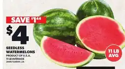 Loblaws SEEDLESS WATERMELONS, 11 LB AVERAGE offer