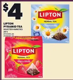 Loblaws LIPTON PYRAMID TEA, 20'S offer