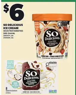 Loblaws SO DELICIOUS ICE CREAM offer