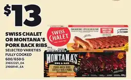 Loblaws SWISS CHALET OR MONTANA'S PORK BACK RIBS, 600/650 G offer