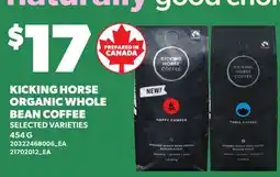 Loblaws KICKING HORSE ORGANIC WHOLE BEAN COFFEE offer