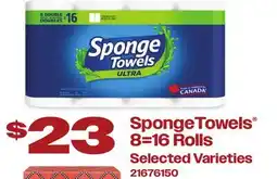 Loblaws SPONGETOWELS , 8-16 ROLLS offer