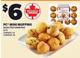 Loblaws PC MINI MUFFINS, 12'S offer