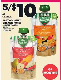 Loblaws BABY GOURMET ORGANIC PUREE offer