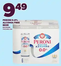 Loblaws PERONI 0.0% ALCOHOL FREE BEER offer