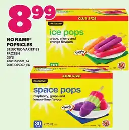 Loblaws NO NAME POPSICLES, 30'S offer