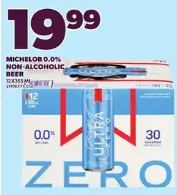 Loblaws MICHELOB 0.0% NON-ALCOHOLIC BEER offer