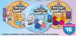 Showcase Invisible Snowflake or color Changing Mystery 4 Bao Bun Dumplings offer