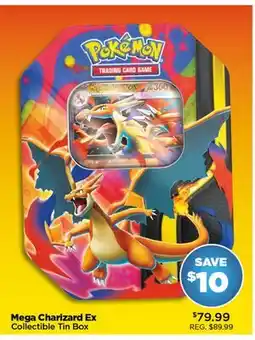 Showcase PoKéMoN Mega Charizard Ex Collectible Tin Box offer