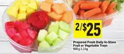 Foodland Prepared Fresh Daily In-Store Fruit or Vegetable Trays offer