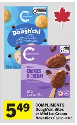 Foodland COMPLIMENTS Dough'chi Bites or Mini Ice Cream Novelties offer