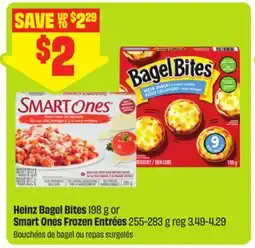FreshCo Heinz Bagel Bites 198 g or Smart Ones Frozen Entrées offer