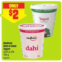 FreshCo Modhani Dahi or Halal Yogurt 3.2% or 2% offer