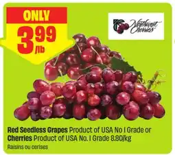 FreshCo Red Seedless Grapes Product of USA No. 1 Grade or Cherries Product of USA No. 1 Grade offer