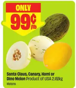 FreshCo Santa Claus, Canary, Hami or Dino Melon Product of USA offer