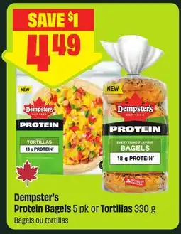 FreshCo Dempster's Protein Bagels 5pk or Tortillas 330 g offer