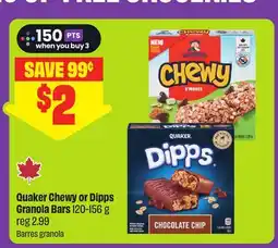 FreshCo Quaker Chewy or Dipps Granola Bars offer