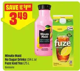 FreshCo Minute Maid No Sugar Drinks 1,54 L ou Fuze Iced Tea 1,75 L offer