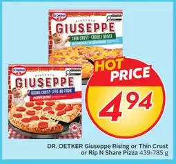 Sobeys Giuseppe Rising or Thin Crust or Rip N Share Pizza offer