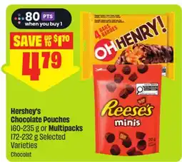 FreshCo Hershey's Chocolate Pouches 160-235 g or Multipacks 172-232 g Selected Varieties offer