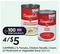 Sobeys Tomato, Chicken Noodle, Cream of Mushroom or Vegetable Soup offer