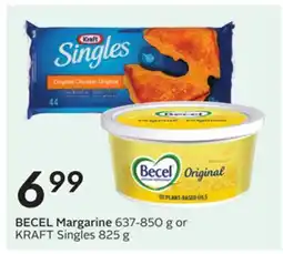 Sobeys BECEL Margarine 637-850 g or KRAFT Singles 825 g offer