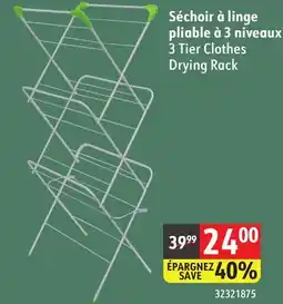 Sushi Shop 3 Tier Clothes Drying Rack offer