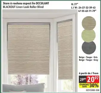 Sushi Shop BLACKOUT Linen Look Roller Blind offer
