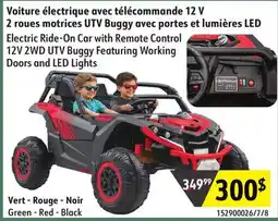 Sushi Shop Electric Ride-On Car with Remote Control 12V 2WD UTV Buggy Featuring Working Doors and LED Lights offer