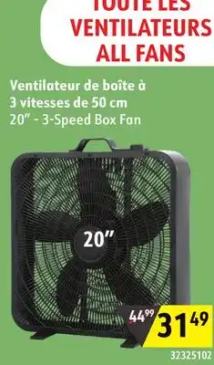 Sushi Shop 20 - 3-Speed Box Fan offer