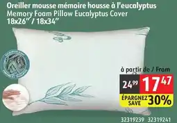 Sushi Shop Memory Foam Pillow Eucalyptus Cover offer