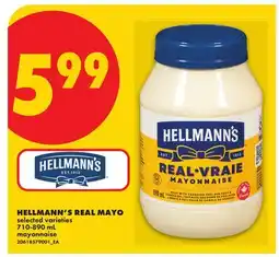 No Frills HELLMANN'S REAL MAYO offer