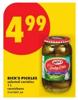No Frills BICK'S PICKLES offer