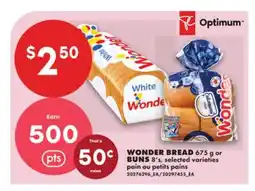 No Frills WONDER BREAD, 675 G OR BUNS, 8'S offer