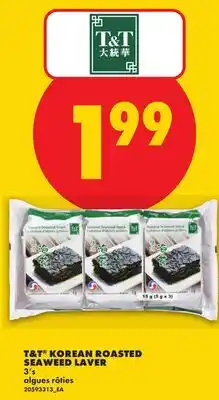 No Frills T&T KOREAN ROASTED SEAWEED LAVER, 3'S offer