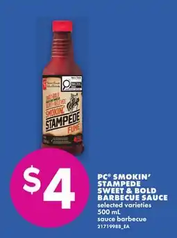 No Frills PC SMOKIN' STAMPEDE SWEET & BOLD BARBECUE SAUCE offer