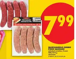 No Frills MARCANGELO JUMBO PORK SAUSAGE, 500/675 G offer