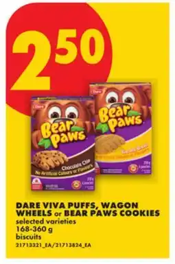 No Frills DARE VIVA PUFFS, WAGON WHEELS OR BEAR PAWS COOKIES offer