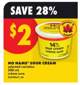 No Frills NO NAME SOUR CREAM offer