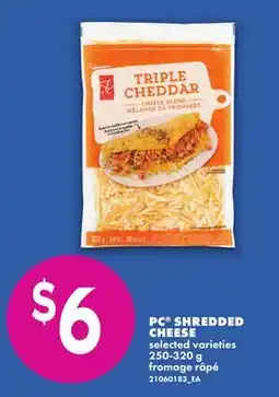 No Frills PC SHREDDED CHEESE offer