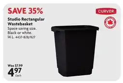 Home Hardware Studio Rectangular Wastebasket offer