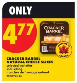 No Frills CRACKER BARREL NATURAL CHEESE SLICES offer