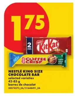 No Frills NESTLÉ KING SIZE CHOCOLATE BAR offer