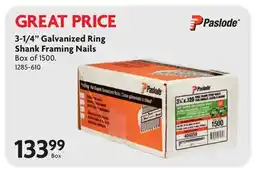 Home Hardware 3-1/4 Galvanized Ring Shank Framing Nails offer