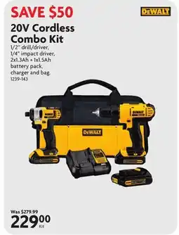 Home Hardware 20V Cordless Combo Kit offer