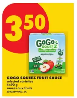 No Frills GOGO SQUEEZ FRUIT SAUCE offer