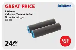 Home Hardware 5 Micron Chlorine, Taste & Odour Filter Cartridges offer